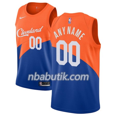 NBA Mænd Trøje Cleveland Cavaliers Custom 2018-19 Nike City Edition Blå Swingman
